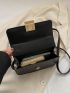 Mini Square Bag Twilly Scarf Decor PU