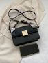 Mini Square Bag Twilly Scarf Decor PU