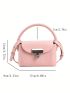 Mini Square Bag PU Pink Flap