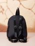 Zip Front Classic Backpack Black