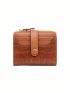 Crocodile Embossed Small Wallet PU
