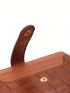 Crocodile Embossed Small Wallet PU