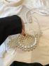PU Novelty Bag Faux Pearl Beaded