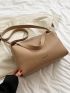 Letter Graphic Hobo Bag Medium Zipper