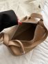 Letter Graphic Hobo Bag Medium Zipper