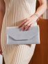 Silver Envelope Bag Chain Strap Evening Bag For Party