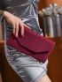 White Envelope Bag Minimalist Evening Bag For Party, Perfect Bride Purse For Wedding, Prom & Party Events