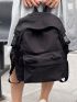 Black Casual Daypack Release Buckle Design
