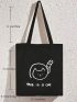 Small Shopper Bag Cartoon Print