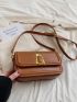 Small Square Bag Metal Decor Flap