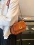 Small Square Bag Metal Decor Flap
