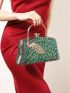 Small Box Bag Rhinestone Decor Chain Strap