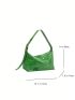 Oversized Hobo Bag Artificial Patent Leather