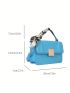 Mini Square Bag Metal Decor Top Handle