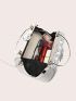 Small Box Bag Rhinestone & Tassel Decor Chain Strap
