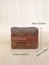 Colorblock Small Wallet Letter Embossed Detail