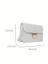 Crocodile Embossed Square Bag Flap Mini