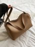 Letter Graphic Hobo Bag Medium Zipper
