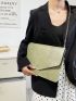 Crocodile Embossed Envelope Bag Small Flap