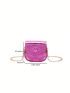 Mini Saddle Bag Snakeskin Print Flap Chain Strap
