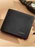 Letter Graphic Small Wallet Bifold Black