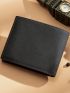 Letter Graphic Small Wallet Bifold Black
