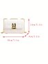 Mini Flap Square Bag Quilted Pattern Metal Decor
