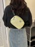 Mini Fanny Pack Yellow Butterfly Decor Adjustable Strap For Daily