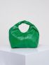 Medium Hobo Bag Green Minimalist Top Handle For Daily