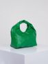 Medium Hobo Bag Green Minimalist Top Handle For Daily