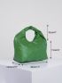 Medium Hobo Bag Green Minimalist Top Handle For Daily