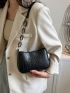 Mini Square Bag Crocodile Embossed Top Handle For Work
