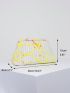 Medium Dome Bag Beige Minimalist Clutch Bag For Daily