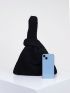 Small Hobo Bag Black Top Handle For Daily