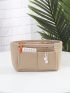 Felt Minimalist Bag Insert Studded Decor Bag Organizer For Tote & Handbag With Zipper Travel Portable Inner Bag