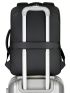 Medium Laptop Backpack Black Minimalist With USB Charging Port For Work Camping Bag