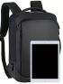 Medium Laptop Backpack Black Minimalist With USB Charging Port For Work Camping Bag