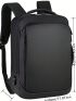Medium Laptop Backpack Black Minimalist With USB Charging Port For Work Camping Bag