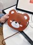 Cute Small Crossbody Bear Bag Bear Shape Messenger Bag Pu Sling Bag Shoulder Bag
