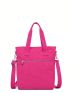 Medium Shoulder Tote Bag Pink Fashionable Zipper Front Decor For Daily