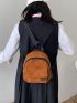 Mini Classic Backpack Black Zipper Polyester