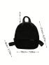 Mini Classic Backpack Preppy Zipper Polyester For School