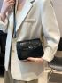 Mini Flap Square Bag Solid Black Minimalist