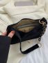 Small Hobo Bag Black Zipper Chain