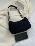Small Hobo Bag Black Zipper Chain