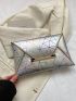 Medium Envelope Bag Geometric Pattern Contrast Binding PU