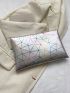 Medium Envelope Bag Geometric Pattern Contrast Binding PU