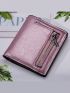 Women's PU Small Compact Bifold Pocket Wallet Ladies Mini Purse With Id Card Window
