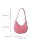Small Hobo Bag Embossed Detail Pink
