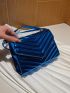 Mini Flap Square Bag Quilted Pattern Metallic Funky